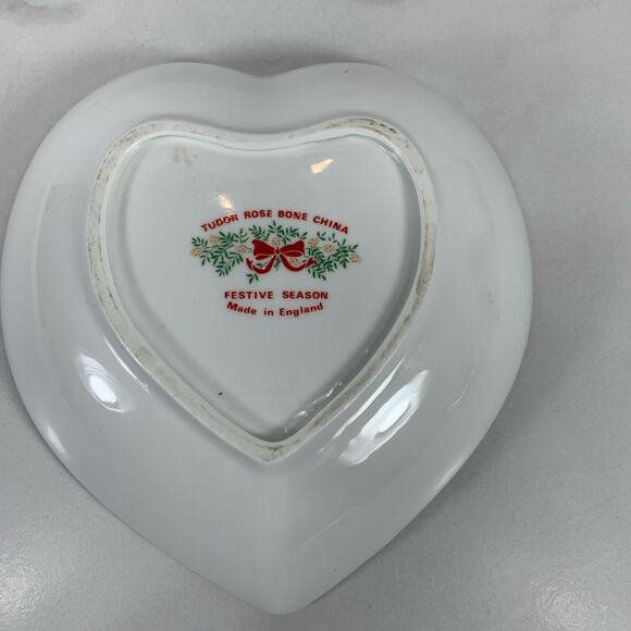 Tudor Rose Bone China Festive Season Trinket Bowl - Picture 2 of 2
